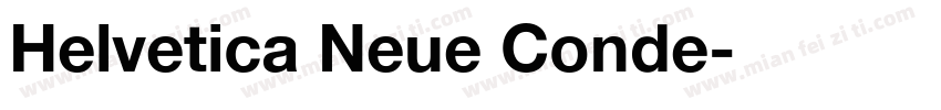 Helvetica Neue Conde字体转换